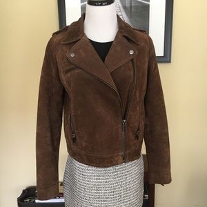 MANGO (MNG) Suede leather jacket